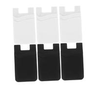 Holibanna 6pcs Card Holders for Phones Adhesive Wallet Stick Cell Phone Pocket for Credit Cards and Cash and Convenient Durable Design