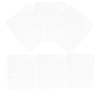 Holibanna 6pcs Clear Acrylic Stamp Blocks with Grid Lines Durable Transparent Stamping Tool for Precise DIY Crafting Card Making Scrapbooking and Journaling Supplies