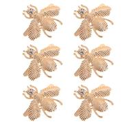 Holibanna 6pcs Decorative Shoe Clips For Women - Bee Shape Bag Buckle Clip - Removable Purse Clasps - Crystal Shoe Jewelry For Heels Loafers Diy Decoration