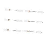 Holibanna 6pcs Double-ended Nylon Tube Brush Cleaner with Fine Bristles for Narrow Neck Bottles Sewing Machine Slots Keyboard Dust Household Crevices Cleaning Tools
