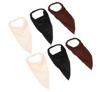 Holibanna 6pcs Elastic Boho Triangle Scarf for Women Cotton Headband Solid Bandana Head Scarf for Sports Outfit