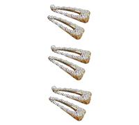 Holibanna 6pcs Fashion Hair Clips Women Girls Pearl Hair Gems Sparkly Barrettes Crystal Bobby Pin