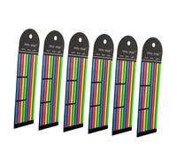 Holibanna 6Pcs Fluorescent Sticky Tabs for Books Thin Notebook Annotation Strips Highlighter Tape for Index Note Memory Office Study with Colorful Reading Markers