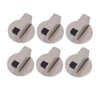 Holibanna 6pcs Gas Stove Knobs Rotary Control Knobs 6mm Right Angle 0° Lightweight Wear Resistant Metal Replacement Parts for Cooktop