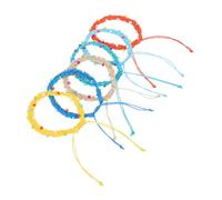 Holibanna 6pcs Handwoven Boho Bracelets for Women Braided Rope Friendship Bracelet Waxed Polyester Cord Jewelry Adjustable Knitted String Beads Outdoor Beach Fashion Bohemian Style