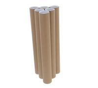 Holibanna 6pcs Kraft Paper Poster Tubes with Plastic Caps Cardboard Mailing Tubes for Artwork Calligraphy Scrolls Document Storage and Shipping Heavy Duty