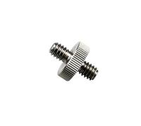Holibanna 6Pcs Male to Male Threaded Screw Adapters for Camera Tripod Mounting Precision Silver-plated Metal Connectors for DSLR Camera Cage Shoulder Rig LED Light Equipment