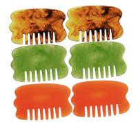 Holibanna 6Pcs Massage Comb Multi Functional Scraping Tool for Head Body Face Portable Jade Design for Relaxation for Home Travel