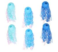 Holibanna 6pcs Mermaid Hanging Jellyfish Paper Lanterns with Gradient Lighting Effect Versatile Indoor Outdoor Decorations for Birthday Party Under the Sea Theme Backdrop with Mermaid