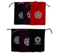 Holibanna 6pcs Portable Tarot Card Drawstring Bags Lint Fabric Pouches Supple Small Storage Bags for Tarot Cards and Jewelry Organiser Wrap