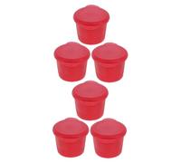 Holibanna 6pcs Reusable Silicone Bottle Caps Airtight Wine and Beer Stoppers Fresh Keeping Beverage Sealer for Travel Picnic and Kitchen Use Vibrant Red Color