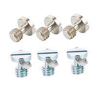 Holibanna 6pcs Slotted Camera Screws Fixing Screw for Tripod Monopod Ball Head Quick Release Plate Compatible with DSLR Gimbal Lens Accessories Random Color