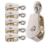 Holibanna 6pcs Small Metal Single Pulley High Precision Fixed Wheel for School Science Kits Classroom Physics Experiments and Model Making