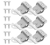 Holibanna 6Pcs Stainless Steel Microphone Clip Hooks for Ham Radio and Cb Radio Handheld Mic Holder Compatible Gm950 Gm300 Models, Universal Mic Mounting Clips for Vehicle Use