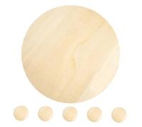 Holibanna 6pcs Unfinished Natural Wood Slices Blank Circles for DIY Crafts Painting Engraving and Christmas Ornaments Durable Poplar Wood Kit for Home and School Projects