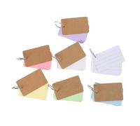 Holibanna 7 Copies Assorted Colour Revision Note Cards Made of Paper with Alloy Ring, Easy to Carry and Write, for Taking Notes in Daily Life Assorted Style