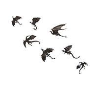 Holibanna 7 Pcs Dragon Wall sticker Decals DIY Halloween Gothic 3D Wall Decals Removable Dragon Wall Stickers Home Decoration