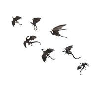 Holibanna 7 Pcs Dragon Wall Sticker Decals DIY Halloween Gothic 3D Wall Decals Removable Dragon Wall Stickers Home Decoration