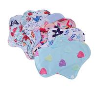 Holibanna 7pcs Bamboo Reusable Menstrual Pads Panty Liners Leakproof Underwear for Women Sanitary Pads Washable Soft Comfortable