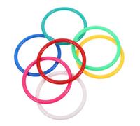 Holibanna 7pcs Colorful Acrylic Bangles for Women Geometric Stacking Bracelets Wristbands for Birthday Parties Events Multifunctional Fashion Accessories