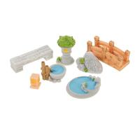 Holibanna 7pcs Decorative Miniature Resin Garden Bench Retro Ornaments for Potted Plants for DIY Fairy Garden Home Decor and Creative Play