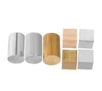 Holibanna 7pcs Metal Density Cube Set with Copper Iron Aluminum Blocks and Cylinders for Physics Experiments Educational Science Teaching Tool for Classroom Use