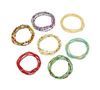 Holibanna 7PCS Multi-layer Beaded Waist Chain for Women Handmade Glass Beads Waist Jewelry Stylish Beach Bikini Accessory Versatile Body Decoration
