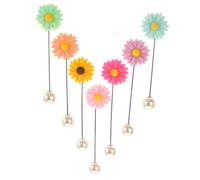 Holibanna 7Pcs Rose Floral Scarf Pins Elegant Hijab Pins for Cardigans Blouses and Mens Suits for Securely Holding Scarves and Shawls