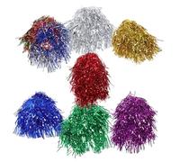 Holibanna 7pcs Shiny Tinsel Wigs for Women Foil Fake Hair for Masquerade Party Cosplay Costume Charming Rainbow Wigs for Holiday Festivals and Themed Events