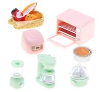 Holibanna 7pcs Simulation Kitchen Landscaping Miniature Model Miniature Appliances Micro Landscape Decoration Dollhouse Cooking Rice Cooker Miniature Kitchen Scene Prop Plastic