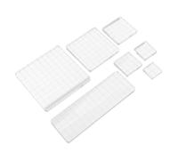 Holibanna 7pcs Transparent Acrylic Stamp Blocks with Lines DIY Stamp Craft Tool for Precise Positioning and Durable Use Scrapbooking and Card Making