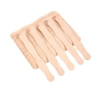 Holibanna 80pcs Wooden Wave Shape Craft Paint Sticks 8 Inch Fan Handle Craft Sticks Smooth Surface Flexible Wood for Model Building and Home DIY