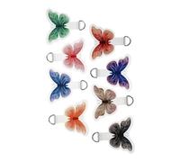 Holibanna 8pcs Butterfly Phone Tether Tabs Lanyard Attachment with Card Holder for Cell Phone Cases Removable Cartoon Design for Handsfree Convenience and Secure Id Storage