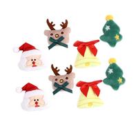 Holibanna 8pcs Christmas Brooches Women Cartoon Plush Breastpins Xmas Party Supplies Christmas Decorations