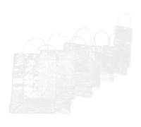 Holibanna 8Pcs Clear Handheld Tote Bags PVC Portable Gift Packaging Bags for Candies Flowers Small Items Reusable with Handles