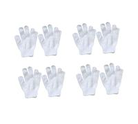 Holibanna 8Pcs Colorful S Bathing Gloves Set Soft Exfoliating Shower Mitts for Scrub Gentle Bubble Bath Towels White Color Bathing Accessories