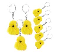 Holibanna 8Pcs Cute Fluffy Chick Keychain Plush Adorable Mini Yellow Chick Keychain for Car Keys Handbags and Easter Party Favors for