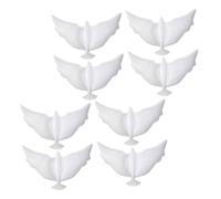 Holibanna 8Pcs Dove Balloon Decoration for Weddings Birthdays Celebrations Elegant Pigeon Foil Balloons for Memorable Party Backdrops Favors