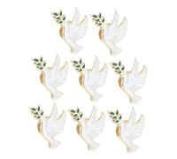 Holibanna 8pcs Dove of Peace Lapel Pin with Olive Branch Elegant Enamel Brooch for Jackets Backpacks Hats and Clothing Lightweight Bird Badge for Men and Women Gift