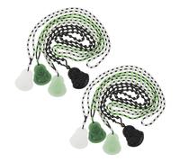 Holibanna 8pcs Ethnic Style Buddha Necklace for Women Round Beaded Pendant Chain for Sweater Skirt Shirt Vintage Decorative Jewelry for Men Women