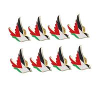 Holibanna 8pcs Palestine Flag Brooch Pins Metal Lapel Pin Badge Set for Women and Men, Decorative Backpack and Coat Accessories for Daily Wear and Special Occasions