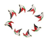 Holibanna 8pcs Palestine Lapel Pins Zinc Alloy Brooches for Women Cultural Symbolic Badge Accessories for Clothes Bags Coats Lightweight and Elegant Palestinian Flag Pins