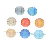 Holibanna 8pcs Paper Lanterns Set for Birthday Shower and Spring Festival Decorations Durable Hanging Lanterns for Indoor and Outdoor Use