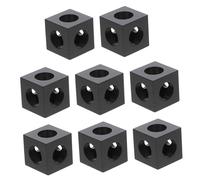 Holibanna 8pcs Series Aluminum Alloy Corner Brackets Cubes Extrusion Profile Connectors for Printers CNC Routers Robotics DIY Industrial Framing