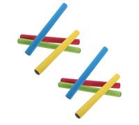 Holibanna 8pcs Sponge Relay with Soft Grip for Track Racing and Team Training - Red, Yellow, Blue, Green Running Field Race Sticks for Athletic Relay Competitions