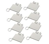 Holibanna 8Pcs Sublimation Keychain Blanks for DIY Crafting Durable Heat Transfer Key Rings present for Mom and Dad Create Key Chains for Special Occasions