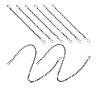 Holibanna 8pcs Tag Chain Posters Hangers Sign Chain Metal Chain Decor Hanging Chain for Signs Metal Hanging Chain Hanging Chain with Hooks Picture Hanging Billboard Hanger Iron Black