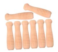 Holibanna 8pcs Wooden Handle Replacement for Wok Pots Pans and Garden Tools High Temperature Resistant Grip with Hanging Fit for DIY Cookware and Bucket Handle Repairs