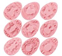 Holibanna 9pcs Easter Cookie Molds Set for Baking with Delicate Easter Themed Shapes, Made of Sturdy Pp Material, Convenient and Easy Cleaning, for DIY Cookie Making and Holiday Baking