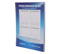 Holibanna A4 Two-part Carbonless Phone Message Book with Spiral Bound Duplicate Sheets, Portable Structured Forms Paper Notepad for Receptionists in School or Home Environments